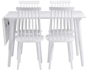 Masă de dining Rowico Lotte Drop-Leaf, 120 x 80 cm, alb