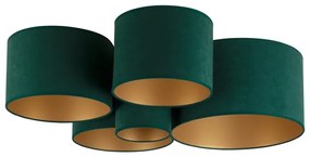 Duolla - Plafonieră ROLLER PENTO 5xE27/60W/230V verde/auriu