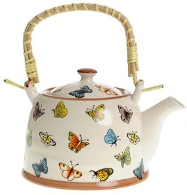 Ceainic din ceramica cu fluturi