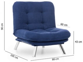 Fotoliu Extensibil Misa Solo, Albastru Marin