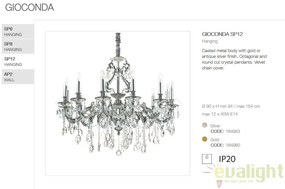 Candelabru design elegant GIOCONDA SP12 ARGENTO 164953