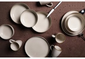 Set de masă 16 piese, bej, porțelan