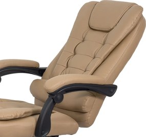 Scaun directorial cu suport de picioareOFF 418 crem