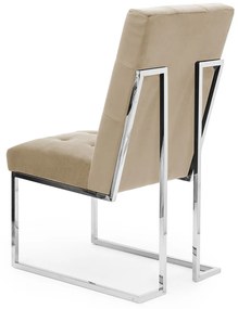 Scaun tapitat Pierre bej/silver - H97 cm