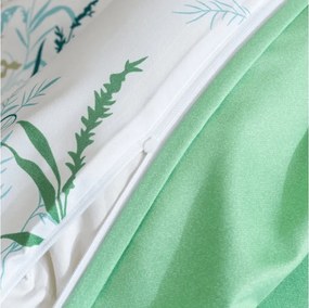Lenjerie de pat din microfibra VERDELLE alb-verde Dimensiune lenjerie de pat: 2 buc 70 x 90 cm | 200 x 220 cm