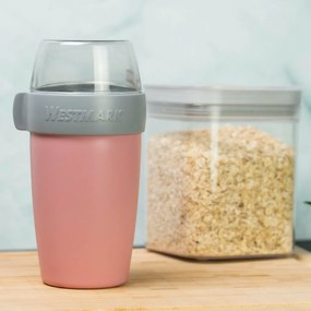 Cutie pentru gustări din două piese Westmark, 700ml, roz, S