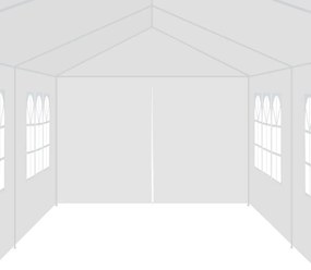 Cort pentru petrecere, alb, 3 x 12 m