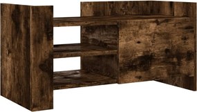 vidaXL Comodă TV, stejar fumuriu, 80x35x40 cm, lemn prelucrat