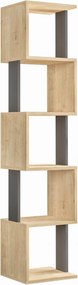 Biblioteca PIRI, stejar sonoma/gri antracit, PAL melaminat, 35x30x161