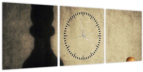 Tablou - Șah 2 (cu ceas) (90x30 cm)