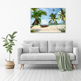 Tablou pe pânză canvas Palmieri pe plaja