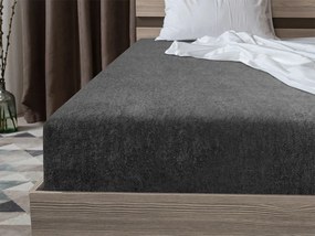 Cearsaf frotté gri inchis 200 x 220 cm