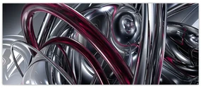 Tabloul cu abstracție gri (120x50 cm)