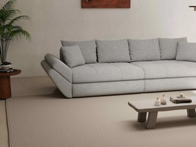Canapea extensibilă dumonde cu ladă de depozitare si sezut confortabil din spuma high-density, Loana Euphoria Dove 300x100 cm