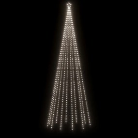 Brad de Craciun, 732 LED-uri, alb cald, 500 cm, cu tarus Alb rece, 500 x 160 cm, 1