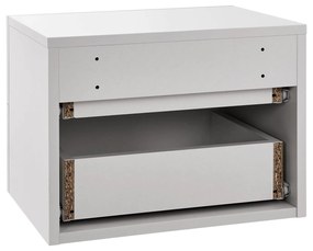 Noptiera 40x29x30 cm cu 2 sertare, alba