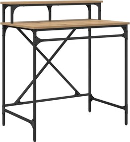 vidaXL Birou Stejar Artizanal 80 x 50 x 90 cm Lemn compozit