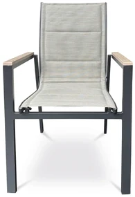 Autronic Scaun de grădină, aluminiu, textil, bej, AZC-S1110 BK