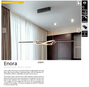 Lustra LED suspendata cu telecomanda Enora