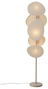 Lampă de podea Japandi bej cu 3 lumini - Organica