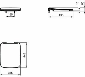 Capac vas wc Ideal Standard Strada II slim soft close