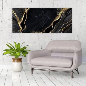 Tablou abstarcției aurii (120x50 cm)