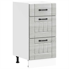 vidaXL Dulap de bază de bucătărie „Lucca” Lemn prelucrat Sonoma gri