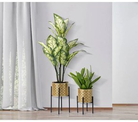 Set 2 suporturi pentru ghivece Mauro Ferretti Glissy, înălțime 38 cm, auriu