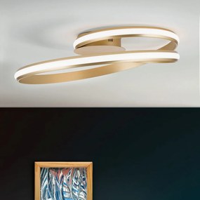 Plafoniera, Lustra aplicata dimabila Circus satin brass