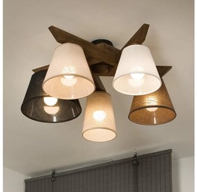 Lustră LED aplicată Brilagi ANTHONY 5xE14/40W/230V stejar nuc