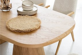 Masă lemn masiv Dining EGO Personalizabila - Nuc, 2200 + (2×500) x 1200 x 775 mm