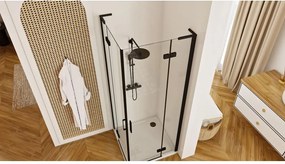 Cabina dus REA Hugo Double 90x90 cm negru