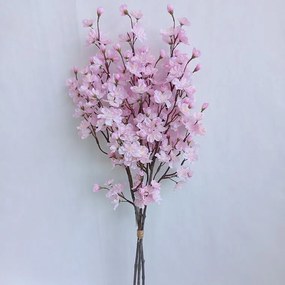 decoDoma Buchet de crenguțe CIREȘ roz 78 cm, 3 buc.