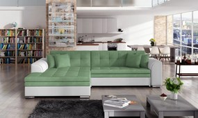 Coltar tapitat, extensibil, 295x80x195 cm, Sorento L02, Eltap (Culoare: Gri deschis texturat / Gri inchis piele)