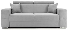 Canapea Fixă 2 locuri BELLAGIO, cu tetiere reglabile, 205x100x100 cm, Gri-Deschis-Enjoy