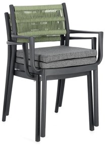 Scaune de grădină gri 4 buc. din plastic Alvin – Bizzotto