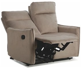 Canapea Recliner TRAVIS 2 Catifea Bej BLUVEL 40