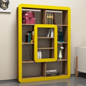 Biblioteca Orkide - Walnut, Yellow