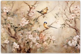 Tablou - Pictură de păsări de epocă II. (90x60 cm)