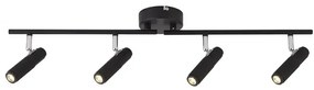 Lustra moderna cu 4 spoturi LED orientabile HANDLEBAR 71201-4BK SRT