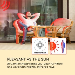 Blumfeldt Heat Giant, încălzitor cu infraroșu, 3 x 2000 W, IP65, 380 V, negru