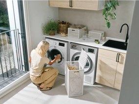 Coș de rufe crem din plastic reciclat 60 l Kaya – Curver