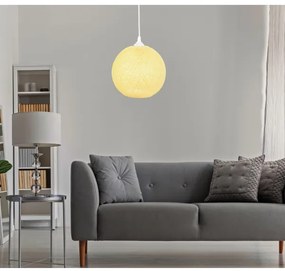 Lustră pe cablu JUTE 1xE27/60W/230V galbenă