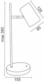 Lampă LED de masă dimabilă tactilă ALICE LED/5W/230V albă