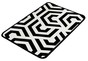 Covoraș de baie alb/negru 60x40 cm Line - Foutastic