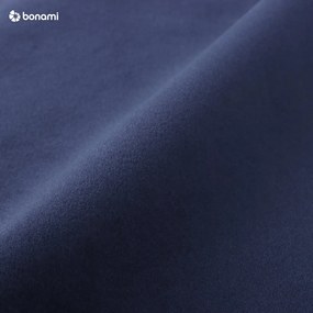 Canapea cu tapițerie din catifea EMKO Bean, albastru închis