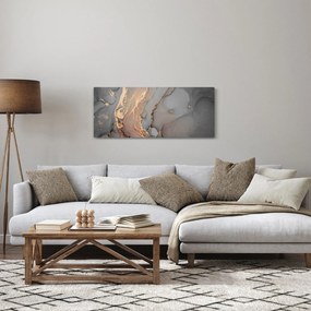 Tablou - Marmură gri-auriu (120x50 cm)