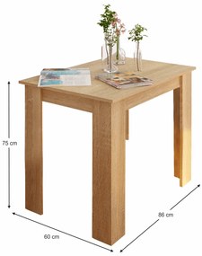 Masă de sufragerie TARINIO, stejar sonoma