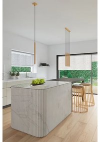 Lustră pe cablu Sollux SL.1171 PASTELO 3xG9/8W/230V auriu