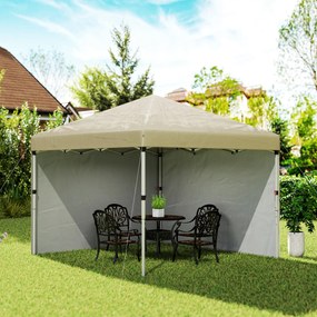 Outsunny Pavilion barnum de grădină pop-up pliant reglabil pe înălțime protecție UV30+ 2 panouri laterale husă de transport inclusă | Aosom Romania
